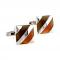 Amber Cut Silver Bands Cufflinks 1.jpg